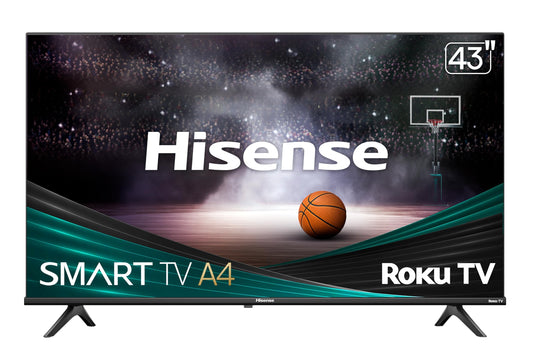 Hisense 40-Inch Class A4 Series FHD 1080p Smart Roku TV with Alexa Compatibility (40A4NR) - Dolby Audio, Slim Bezel Design, Google Assistant
